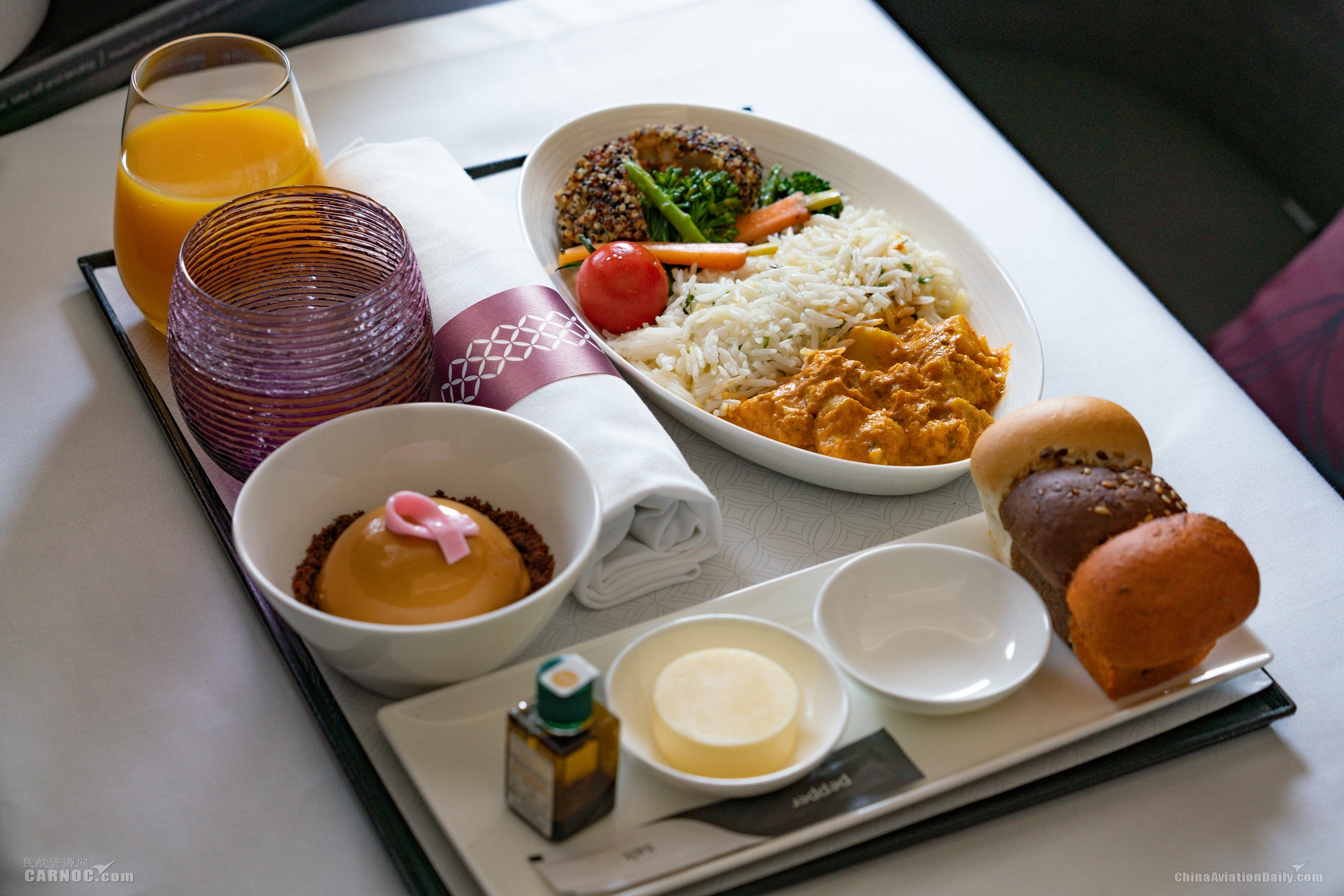 卡塔尔航空公司为高端客户推出了首个全素食系列美食