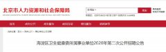 2020年北京海淀区卫健委第二次招聘公告(附报名入